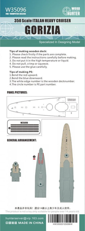Wood Hunter W35096 ITALAN HEAVY CRUISER GORIZIA 1/350 – Bild 3