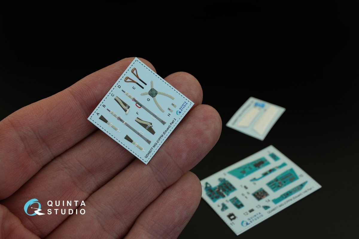 Quinta Studio QD48077 MiG-21PFM 3D-Printed &amp;amp; coloured Interior on decal paper (for Eduard kit) 1/48 – imagen 5