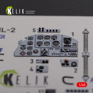 KELIK K48094 IL-2 Shturmovik interior 3D decals for Tamiya kit 1/48 – zdjęcie 2