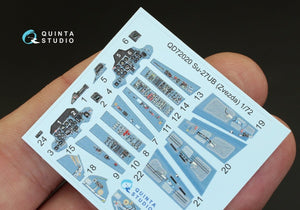 Quinta Studio QD72020 Su-27UB 3D-Printed &amp;amp; coloured Interior on decal paper (for Zvezda kit) 1/72 – imagen 3