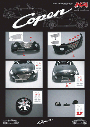 KA Models KE-24010 Daihatsu Copen Detail-up Etched part 1/24 – Bild 3