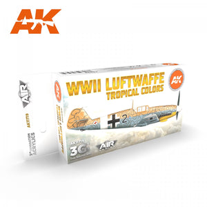 AK Interactive AK11719 Couleurs tropicales de la Luftwaffe de la Seconde Guerre mondiale 6 x 17 ml