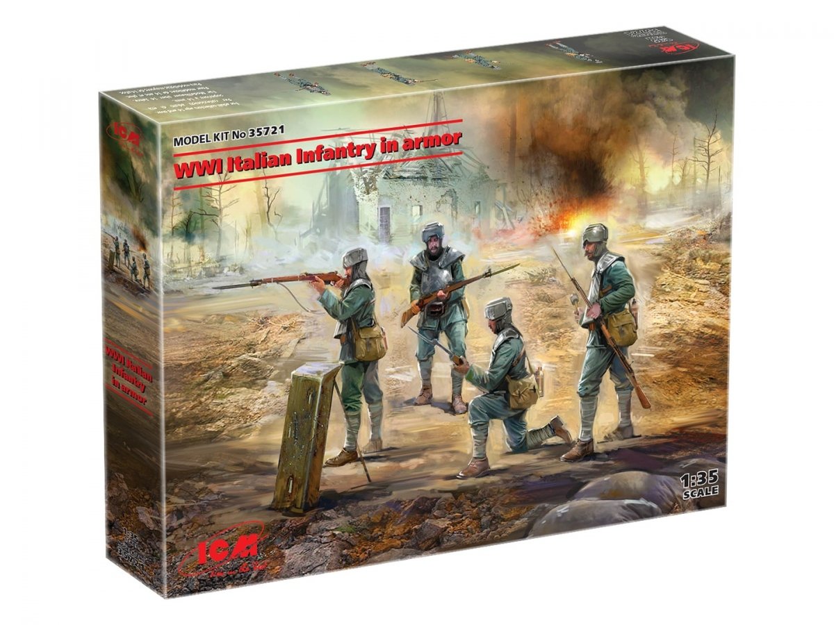 ICM 35721 WWI Italian Infantry in armor 1/35 – imagen 2