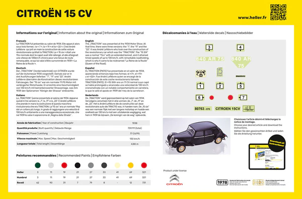 Heller 80763 Citroën 15 CV 1/24