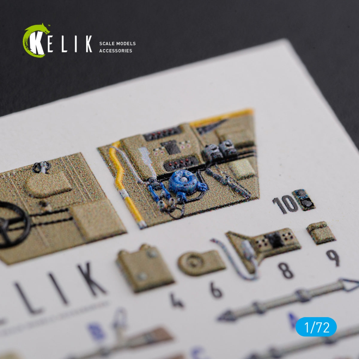 KELIK K72122 BF109-F2/F4 reconnaissance interior 3D decals for Fine Molds kit 1/72 – imagen 5
