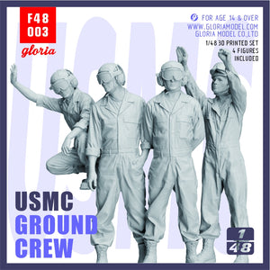 Gloria F48003 USMC Ground Crew 4 x 3D Printed figures 1/48 – imagen 2
