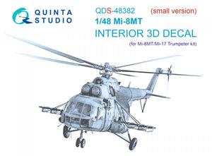 Quinta Studio QDS-48382 Mi-8MT 3D-Printed &amp;amp; coloured Interior on decal paper (Trumpeter) (Small version) 1/48