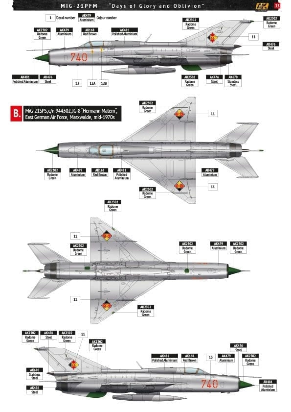 AK Interactive AK148003 MiG-21PFM Days of Glory and Oblivion 1/48 – imagen 4