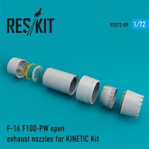 RESKIT RSU72-0089 Buses d&amp;#39;échappement ouvertes F-16 F100-PW pour Kinetic 1/72