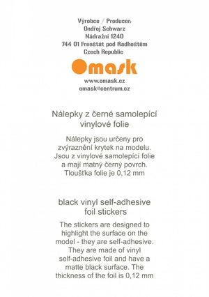 Omask X8001 Universal set 1 - black vinyl foil (80092, 80093, 80094, 80095, 80096) – imagen 7