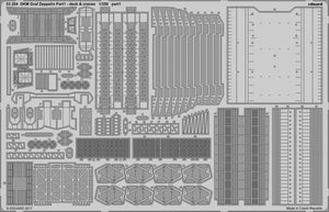 Eduard 53204 DKM Graf Zeppelin pt.1 deck &amp;amp; jeraby TRUMPETER 1/350