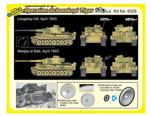 Dragon 6328 WWII German Pz.Kpfw.VI Tiger I Early Production 501 abt Operation Ochsenkopf 1/35 – imagen 2