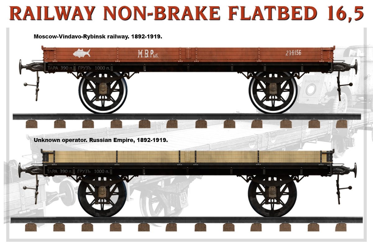 MiniArt 39004 RAILWAY NON-BRAKE FLATBED 16,5 t 1/35 – imagen 7