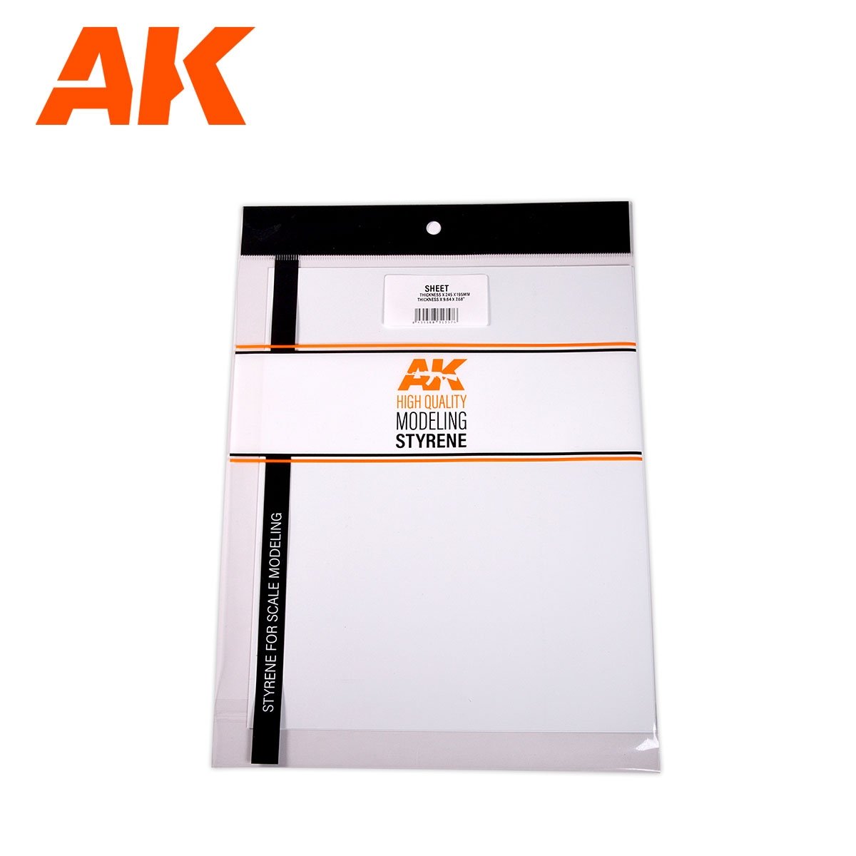 AK Interactive AK6578 2MM THICKNESS X 245 X 195MM – STYRENE SHEET – (1 UNITS)