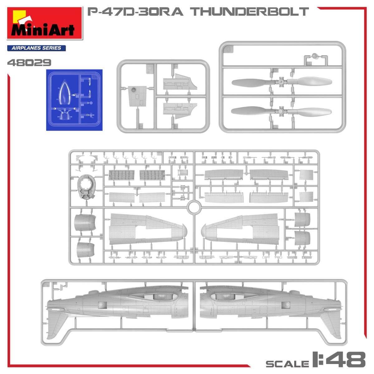 MiniArt 48029 P-47D-30RA THUNDERBOLT - Advanced Kit 1/48 – imagen 9