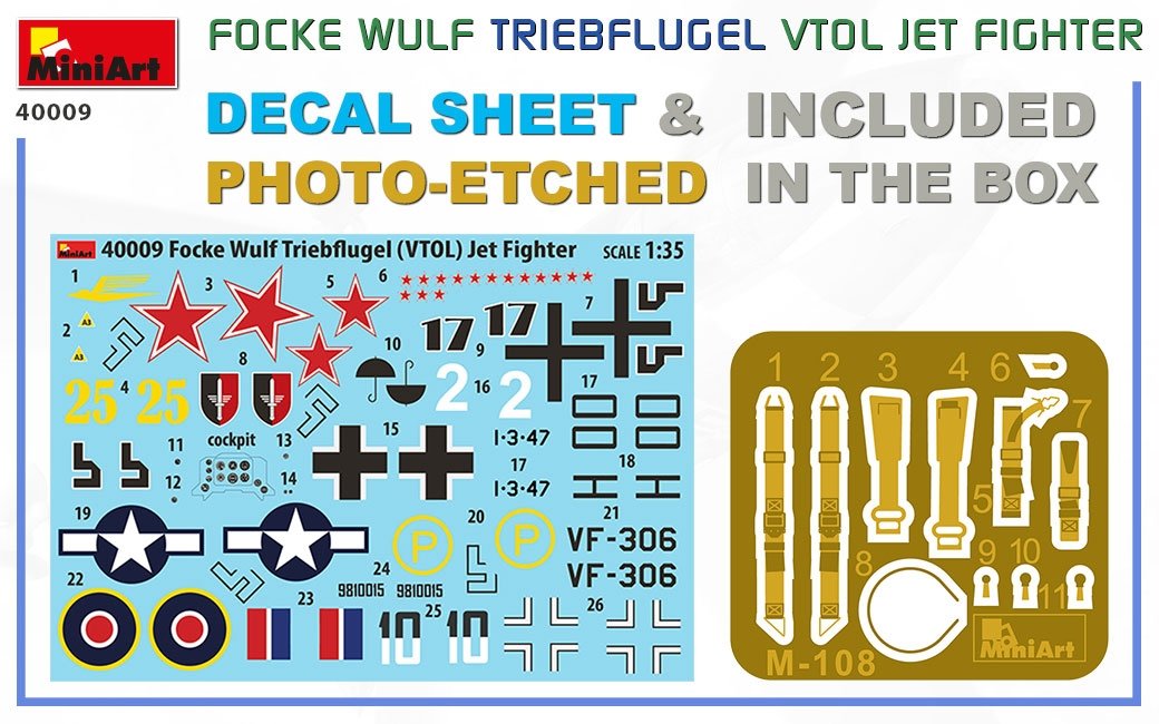 MiniArt 40009 Focke Wulf Triebflugel (VTOL) Jet Fighter 1/35 – immagine 2