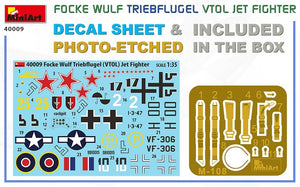 MiniArt 40009 Focke Wulf Triebflugel (VTOL) Jet Fighter 1/35 – immagine 2