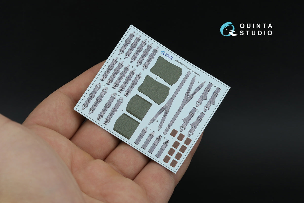 Quinta Studio QD35158 UH-1B 3D-Printed &amp;amp; coloured Interior on decal paper (Trumpeter) 1/35 – imagen 4