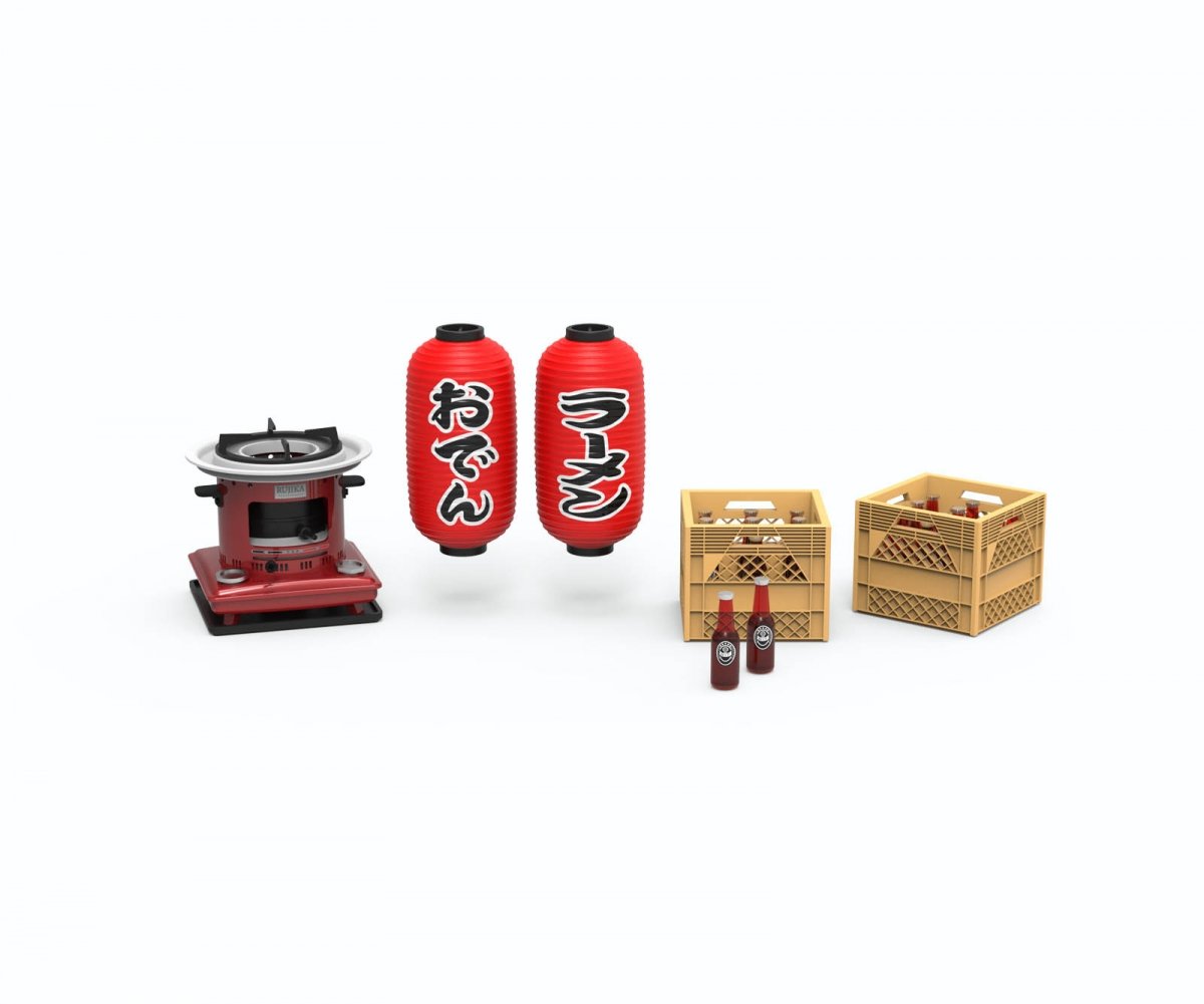 KA Models KA-24015 Ensemble d&amp;#39;accessoires années 60-70 D 1/24