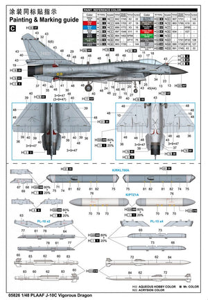 Trumpeter 05826 PLAAF J-10C Vigorous Dragon 1/48 – zdjęcie 6
