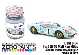 Zero Paints ZP-1640 Light Blue Ford GT40 Mk II Ken Miles Paint 30ml