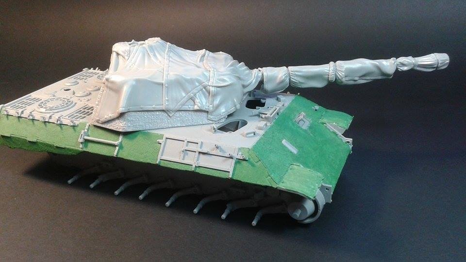 Panzer Art RE35-420 Panther A/G turret with Zeltbahn camouflage net 1/35 – imagen 3
