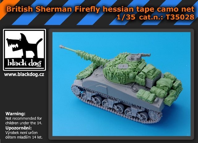 Black Dog T35028 Filet de camouflage en ruban de jute pour Sherman Firefly britannique 1/35 