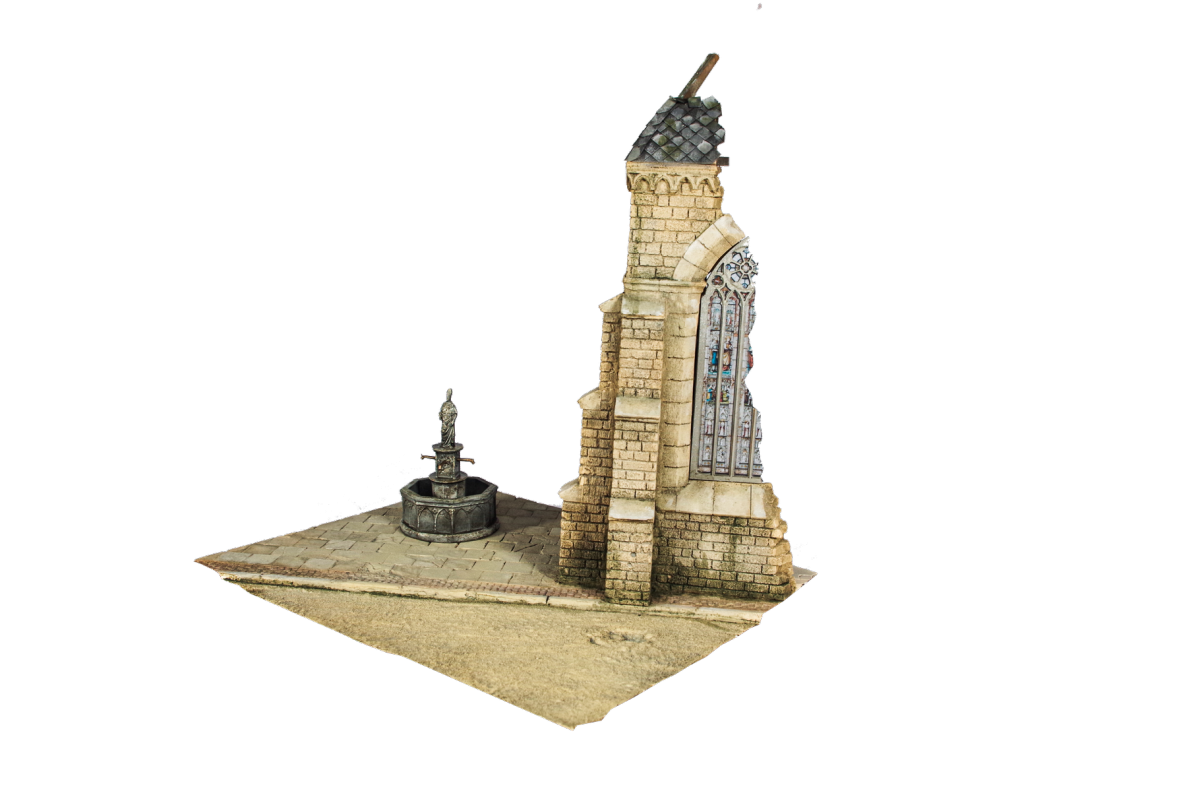 RT-Diorama 35038 Diorama Base: Small Church Corner &amp;quot;Forgotten Sanctuary&amp;quot; 1/35 – Bild 4