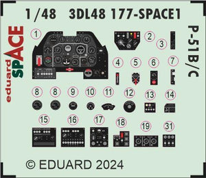 Eduard 3DL48177 P-51B/ C SPACE EDUARD 1/48 – imagen 3
