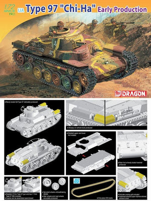 Dragon 7395 Type 97 Chi-Ha Early Production 1/72 – Bild 2