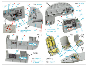 Quinta Studio QDS-48542 Boeing B-17F 3D-Printed &amp;amp; coloured Interior on decal paper (HK models, Eduard) (small version) 1/48 – imagen 4