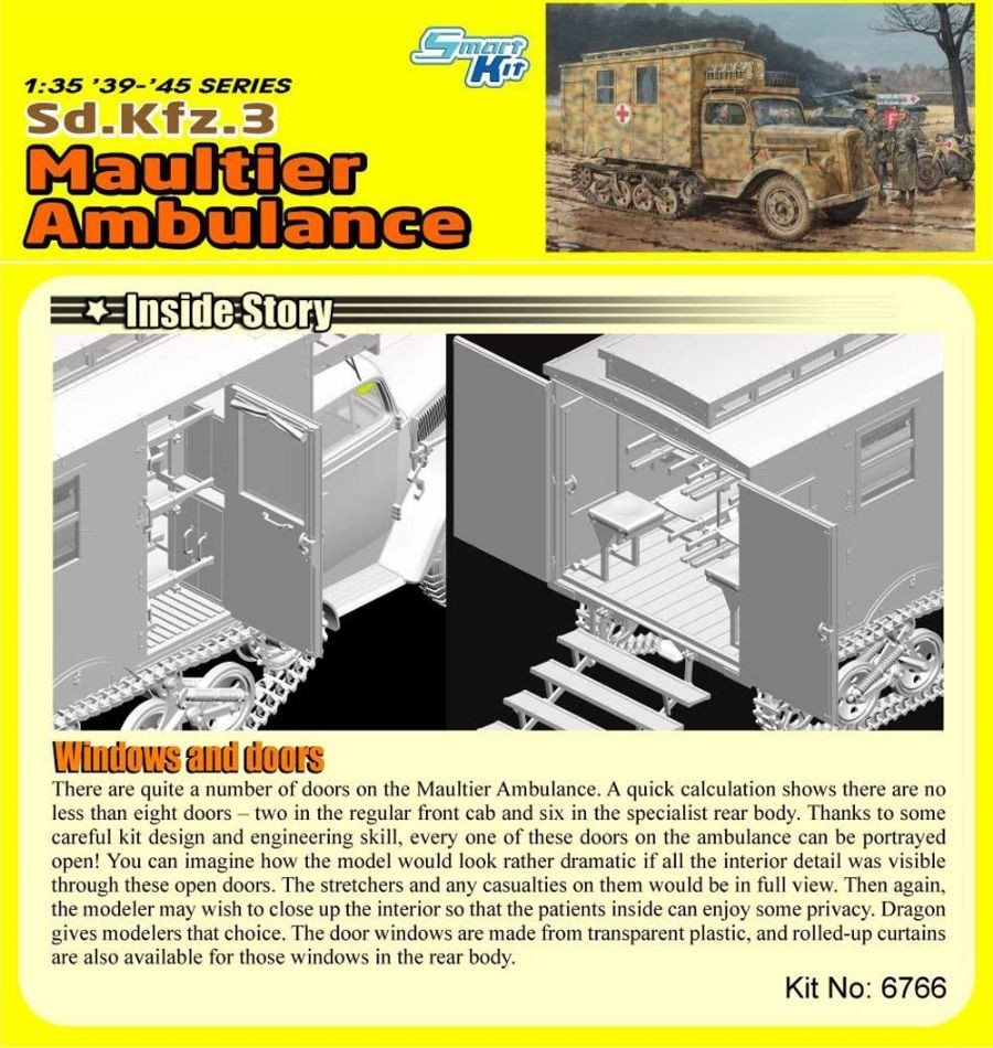 Dragon 6766 Sd.Kfz.3 Maultier Ambulance 1/35 – Bild 3