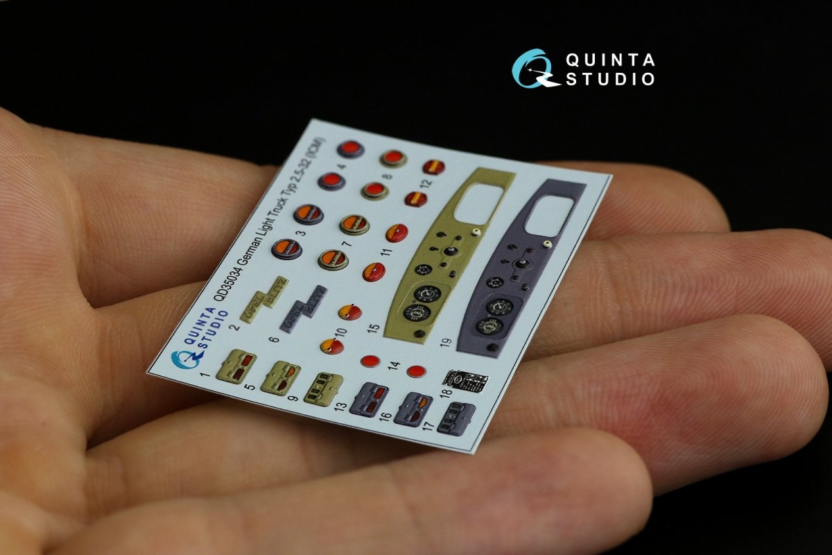 Quinta Studio QD35034 Opel Blitz 3D-Printed &amp;amp; coloured Interior on decal paper (ICM) 1/35 – imagen 7