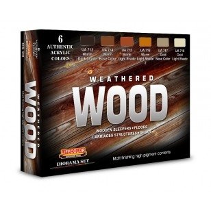 Coffret de peinture acrylique Lifecolor CS20 Bois 6 x 22 ml
