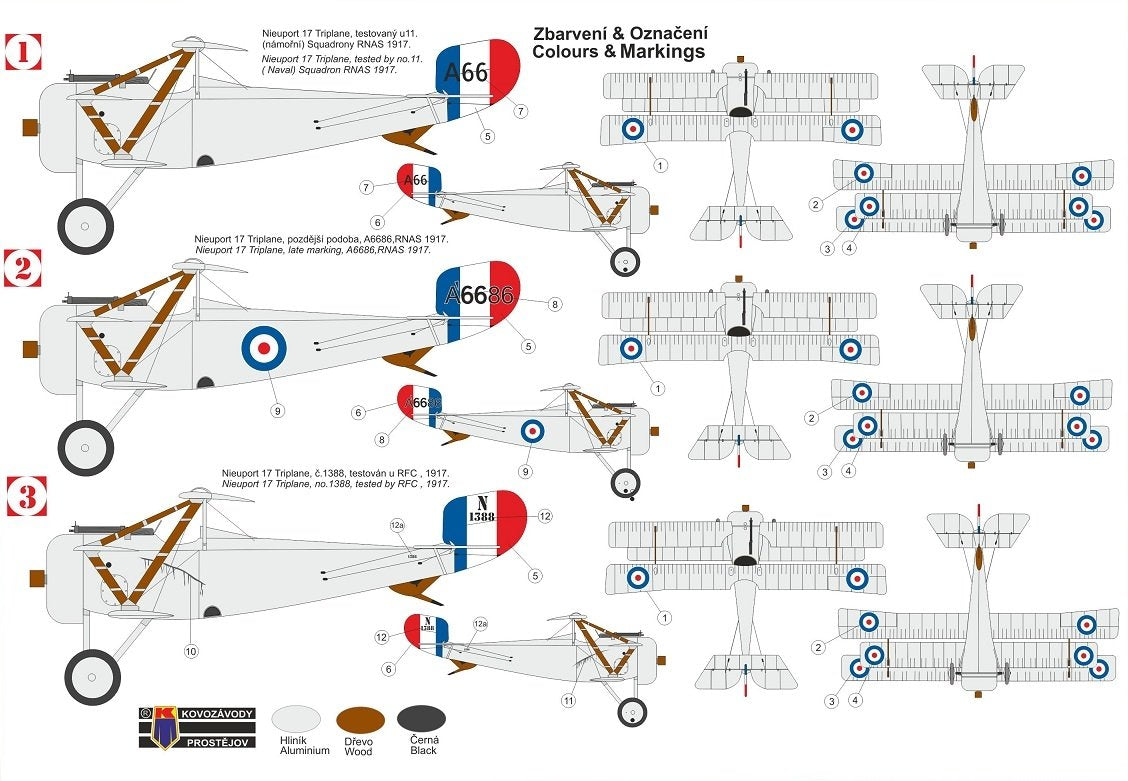 Kovozavody Prostejov KPM0255 Nieuport Triplane „RFC/RNAS“ 1/72 – imagen 2