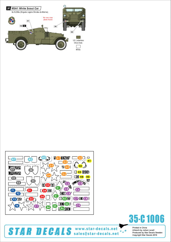 Star Decals 35-C1006 Indochine 1. Armoured cars 1/35 – immagine 2