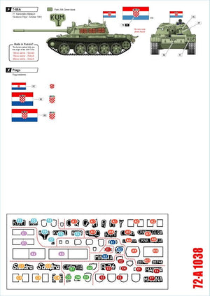 Star Decals 72-A1038 CRO-ARMY #2. Rat Domovinski / Guerre de la Patrie 1991-95 1/72  – image 2