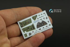 Intérieur imprimé en 3D et coloré sur papier décalcomanie pour la famille Hawker Hurricane (Airfix) - Quinta Studio QD48287 - Échelle 1/48 – image 5