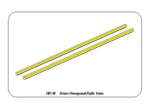 Tiges hexagonales en laiton Aber HR-10, longueur 1,0 mm, 245 mm x 2 pièces. – image 3