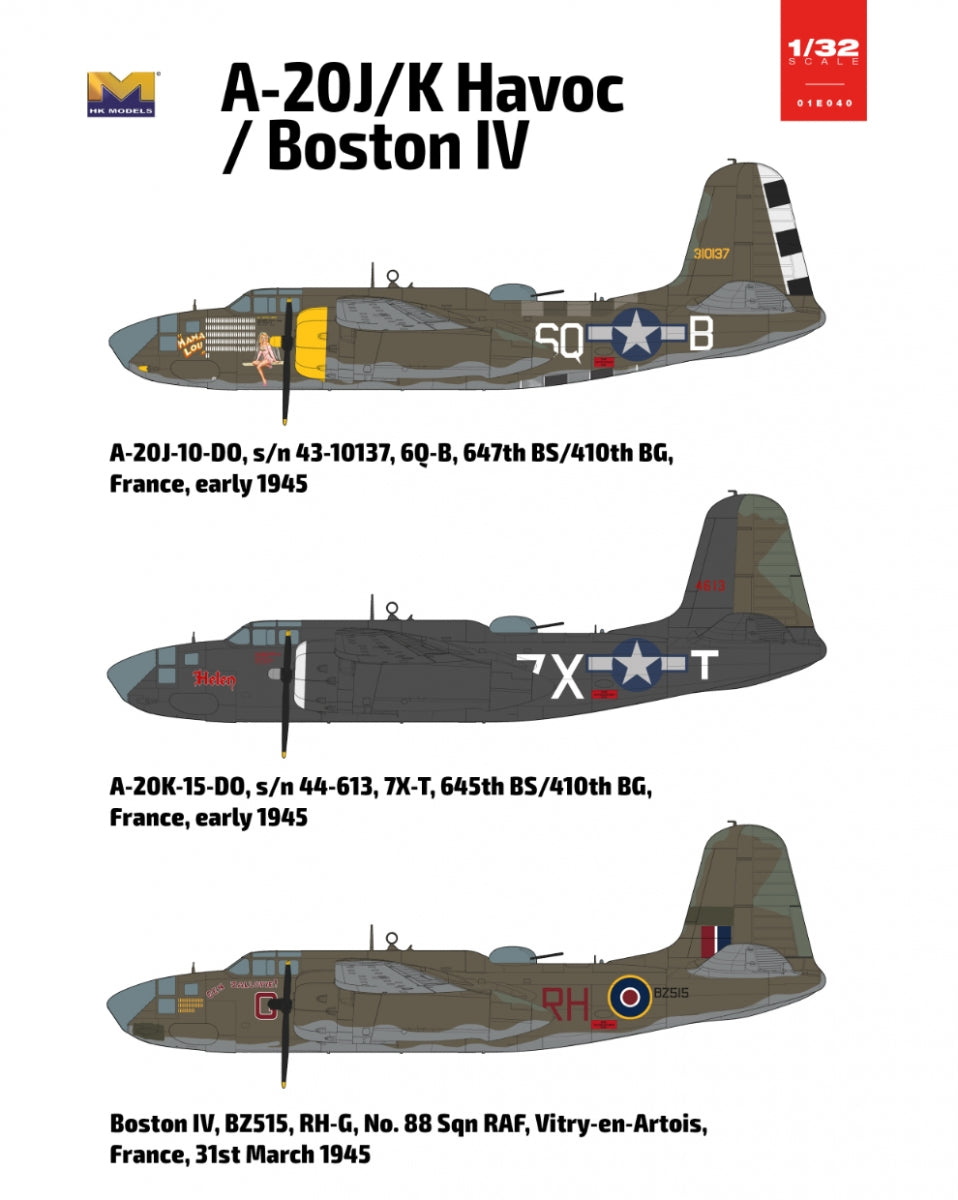 HK Models 01E040 A-20J/K Havoc / Boston IV 1/32 – immagine 11