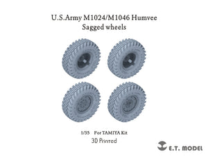 ET Model P35-168 Modern USA M1024/M1046 Humvee Sagged Wheels 1/35