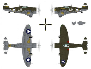 Dora Wings 48054 Republic P-47C Thunderbolt with Ferry Tank 1/48 – Bild 7