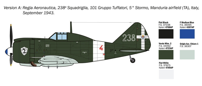 Italeri 1472 Reggiane Re.2002 Ariete 1/72 – imagen 4