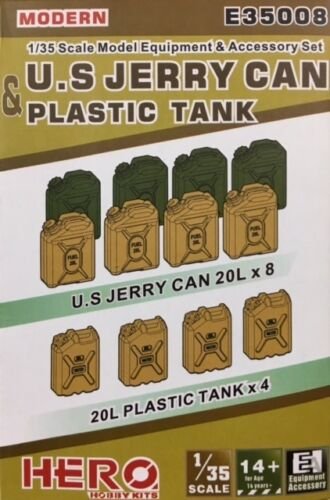 Hero Hobby E35008 US Jerry Can &amp; Plastic Tank 1/35
