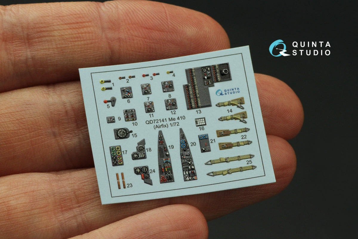 Quinta Studio QD72141 Me 410 3D-Printed coloured Interior on decal paper (Airfix) 1/72 – imagen 3