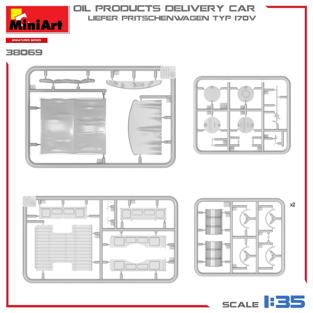 MiniArt 38069 OIL PRODUCTS DELIVERY CAR, LIEFER PRITSCHENWAGEN TYP 170V 1/35 – Bild 7