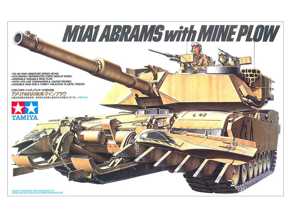 Tamiya 35158 U.S. M1A1 Abrams w/ Mine Plow 1/35 – imagen 2