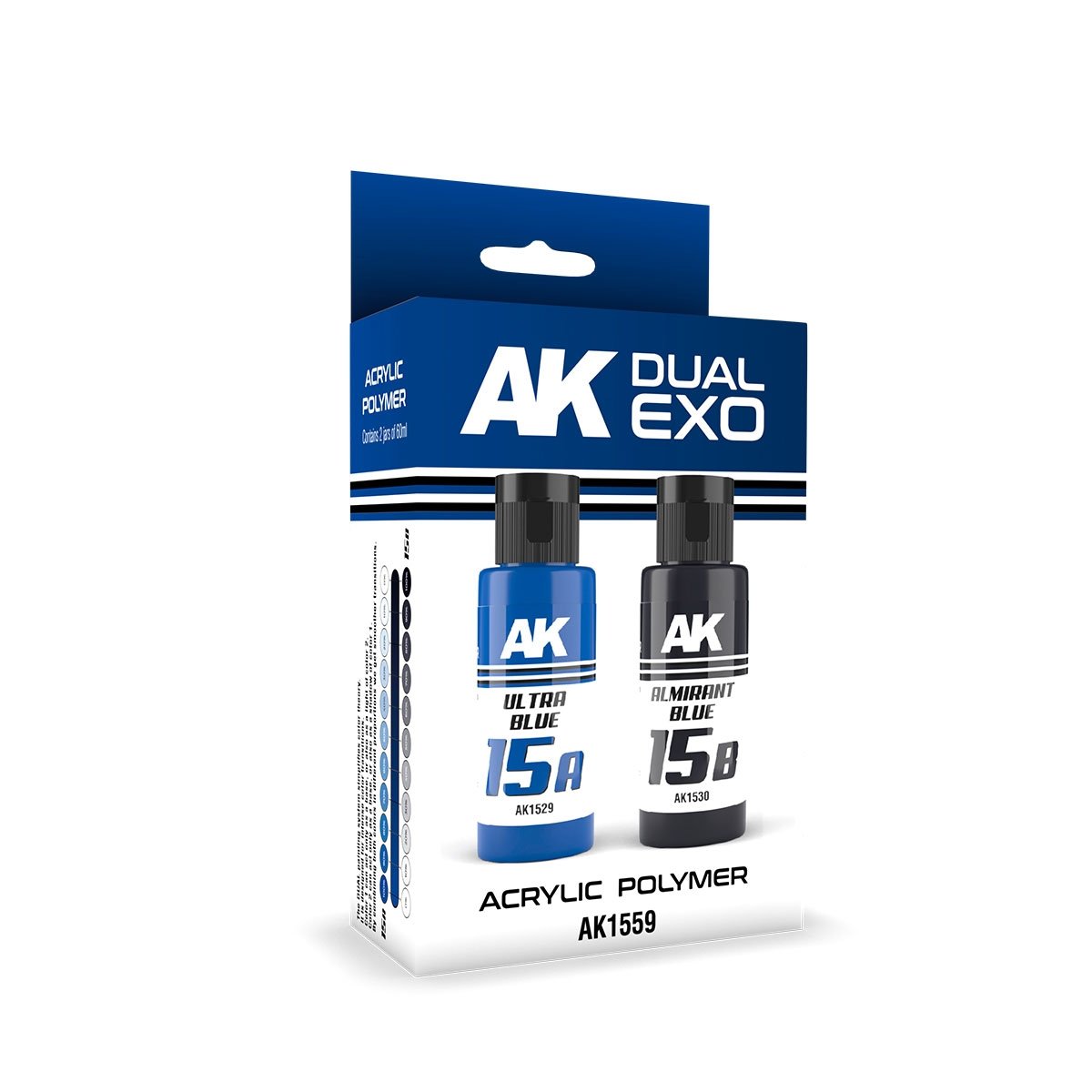 AK Interactive AK1559 DUAL EXO SET 15 – 15A ULTRA BLUE & 15B ALMIRANT BLUE