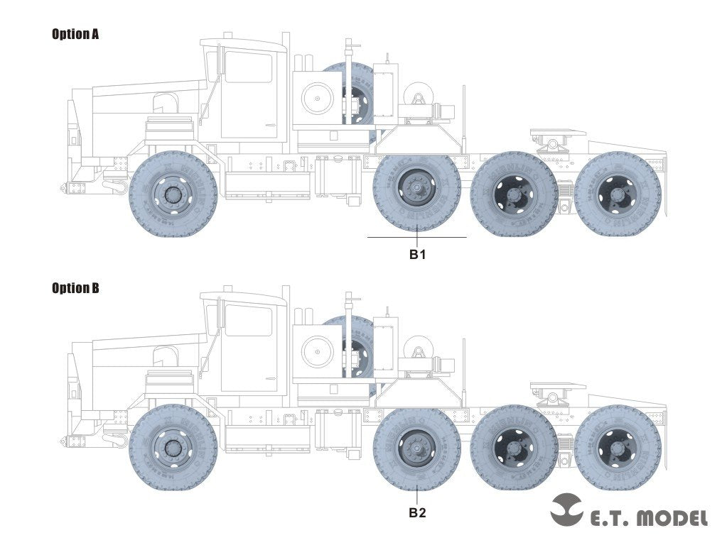 E.T. Model P35-118 US M911 C-HET(8x6) Sagged wheels For Meng Kit 1/35 – imagen 5