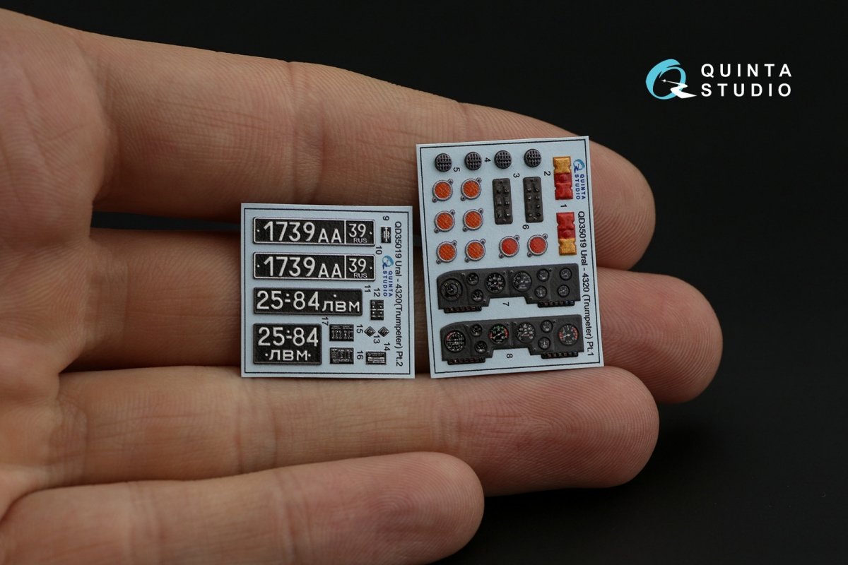 Quinta Studio QD35019 Ural-4320 3D-Printed &amp;amp; coloured Interior on decal paper ( Trumpeter ) 1/35 – imagen 9